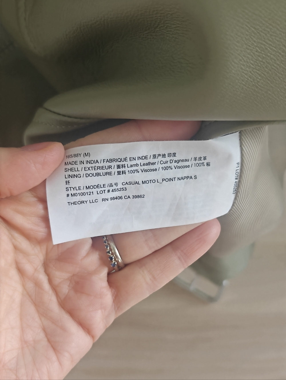 Theory Leather Moto Jacket Women - Picture 4 of 10